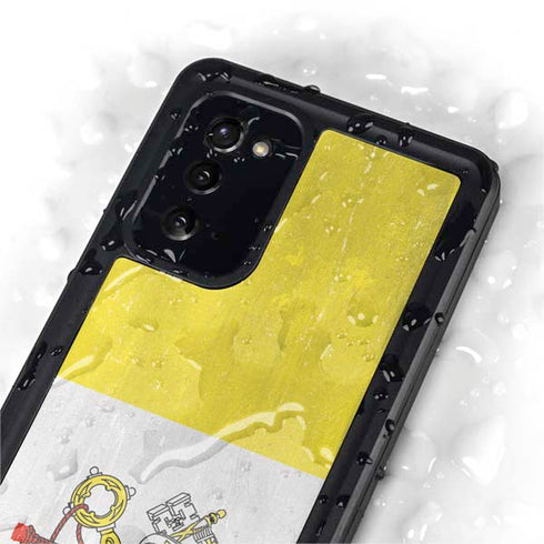 Vatican City Flag Distressed Galaxy Note20 5G Waterproof Case